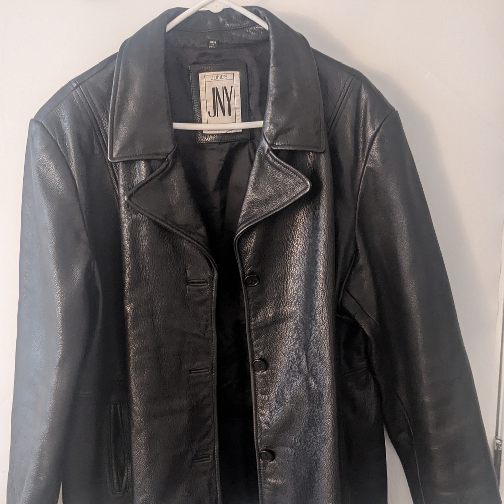 Jones new York female leather coat